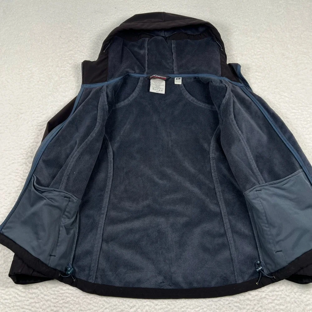 Black Diamond Softshell Jacket‎ Womens Small Black Hooded Fleece Lined Full Zip - Picture 5 of 15
